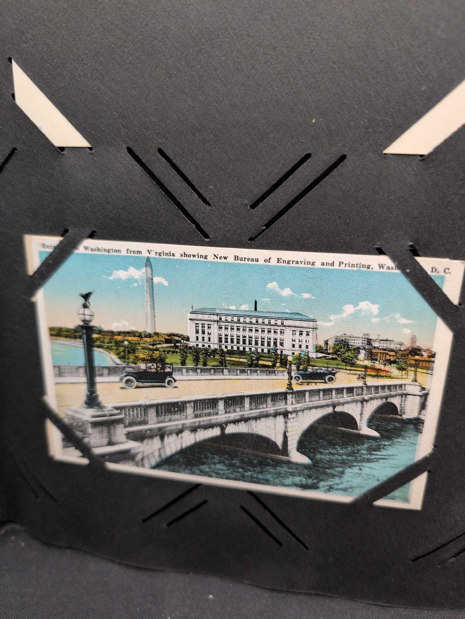 Post card album with a great selection of Washington DC, White House, Landmarks, Philadelphia,