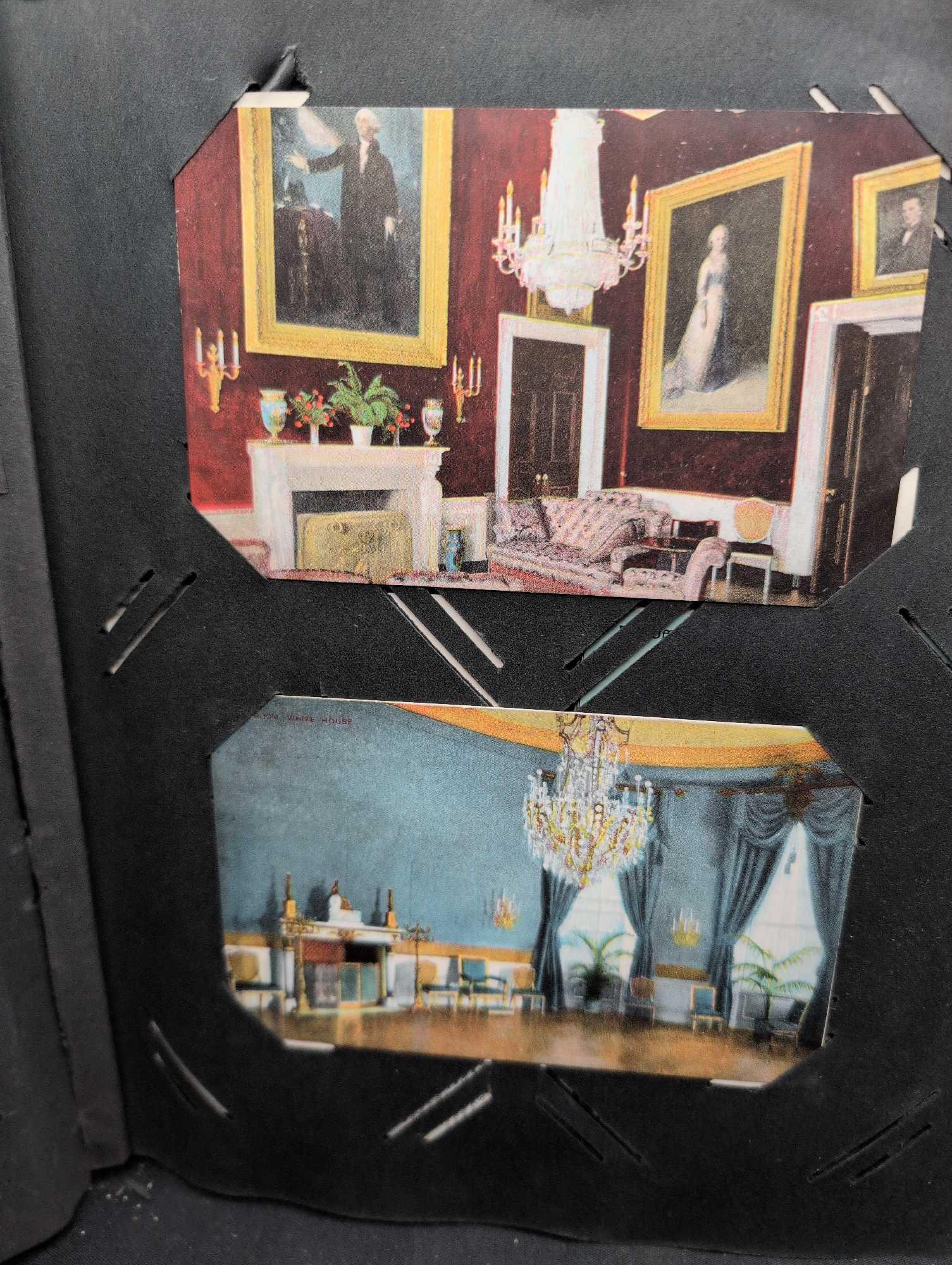 Post card album with a great selection of Washington DC, White House, Landmarks, Philadelphia,