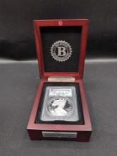 Bradford Exchange Mint 2017 American Silver Eagle PCGS PR69DCAM First Stroke
