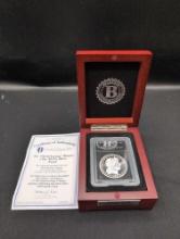 Bradford Exchange Mint Shield Earring 1882 Morgan 1oz silver proof