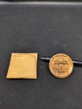 Medallic Art Company California Mission San Miguel Arcangel 1882 Bronze Medal