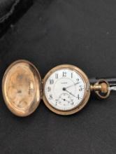 Illinois 17 jewel stemware gold filled pocket watch Hunting case model 6