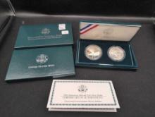 1999 Yellowstone National Park Proof and UNC Silver Dollars