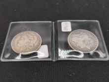 (2) Key Date Morgan Silver Dollars 1896 1892o