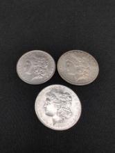 (3) Higher grade Morgan Silver Dollars 1898, 1884o, 1881o