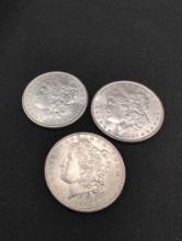(3) Higher grade Morgan Silver Dollars 1883o, 1887, 1899o