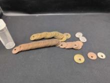 The Alamo Mercantile Co 50, 25, 10 cent Merchandise Only Tokens