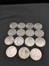 (15) Eisenhower 1970s $1 coins