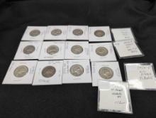 (16) Silver Washington Quarters error date coins