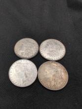 (4) Higher Grade Morgan Silver Dollars 1880o,82,88 and 1901o