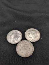 (3) Higher Grade Morgan Silver Dollars 1898, 1883o, 1896