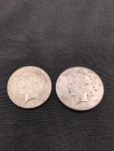 Pair of 1923 Silver Peace Dollars