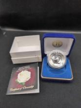 Bradford Exchange Mint 20th Anniversary Princess Diana Ultra High Relief Silver Proof