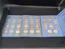 Complete Silver Franklin half dollar book, 1948-63 35 pcs