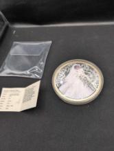 American Mint 2016 Princess Diana A Wife 100mm 376g Cu Silver and Gold PL Diamond Effect Finish