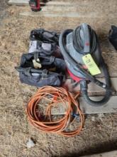 Craftsman wet dry vac and two bag of assorted hand tools