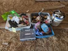 several boxes of hardware