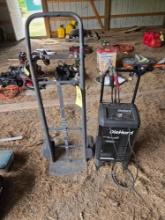 die hard battery charger and two wheel dolly