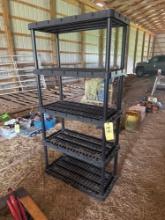 plastic storage shelf