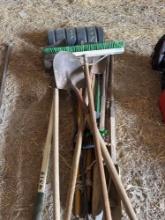 assorted yard tools