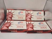 4- 2004 United States Mint Silver Proof Sets