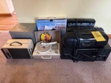 Stereos, Cassette tape player, lock box, vhs players, foot reflex energizer
