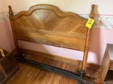 oak headboard and Hollywood frame