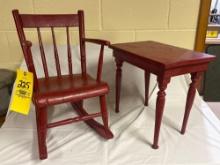 youth rocker and side table