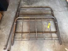 Antique brass bed frame, 52inW