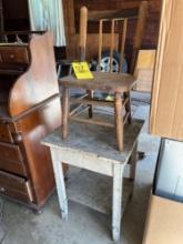 youth chair, wood stand