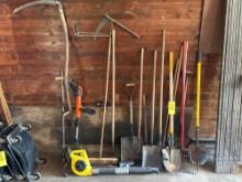 Yard tools, Elyria leaf blower, Black and decker weed eater, vintage tools