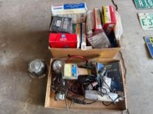 Assorted tools and parts, timing light, Degrees Dwell, air filters