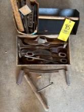 vintage tools, wood drawer,