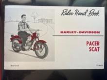 Harley Davidson 1965 Pacer scat Rider Hand Book