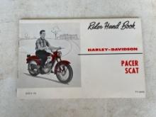 Harley Davidson Pacer Scat Rider Hand Book