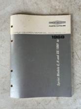 Harley Davidson 1961 to 1968 Sprint Models C,H, and SS Parts Catalog