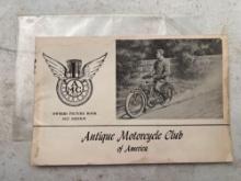 1957 Antique Motorcycle Club Owners Picture Book