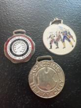 (3) Vintage Watch Fobs - Koehring Heavy Duty, International Union of Operating Engineers, & American