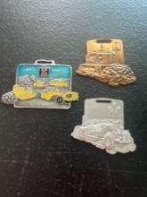 (3) Vintage Watch Fobs - International Harvester Machinery