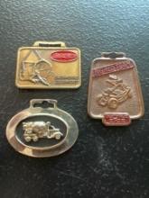 (3) Vintage Watch Fobs - Bucyrus Erie Big Red Team, Esco Earthmoving Co., & Rex Cement Truck