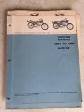 Harley Davidson 1961 to 1967 Sprint Service Manual