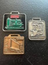 (3) Vintage Watch Fobs - Murphy Diesel Engines, Hensley Machinery, & Eimco Rocker Shovel