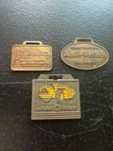 (3) Vintage Watch Fobs - Austin-Western Construction Equipment, Ammco Marine & Machinery Co., &