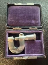Brown & Sharpe 1st Year Micrometer Model No. 1 w/ Case - Visible Screw Thimble