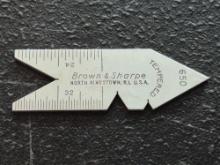 Brown & Sharpe # 599-650-1 Center Gauge