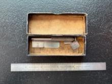 Brown and Sharpe No. 335-130 Steel Rule Set with Holder, Missing .5 inch Blade