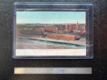 Brown and Sharpe Post Card Factory Picture. Post Office Stamp 1907, 1 Cent Stamp