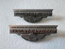 (2) Harley Davidson 100th Anniversary Pins