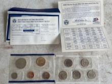 2002 Philadelphia Uncirculated Coin Set, 2002 Denver Uncirculated Coin Set, 2002 Silver Proof Set,