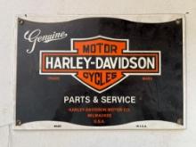 Harley Davidson Porcelain Parts and Service Sign